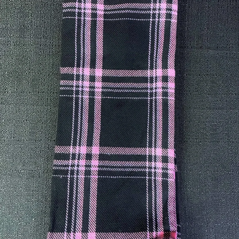 Pink & Black Halloween Kitchen Towels 2 ct Pumpkins Kettles Moon Plaid NEW NWT